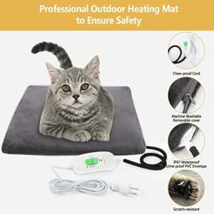 Outdoor Heated Cat Shelter with Removable Heating Pad