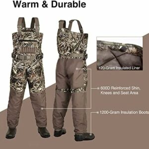 TIDEWE 1200G Insulation Waterproof Breathable Chest Waders