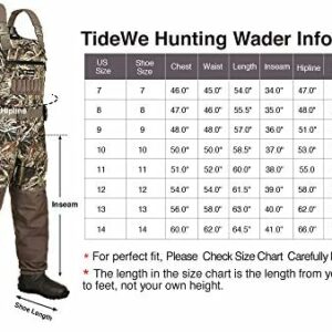 TIDEWE 1200G Insulation Waterproof Breathable Chest Waders