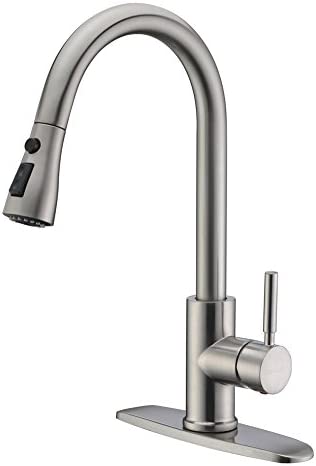 Single Handle High Arc Pull Out Brushed Nickel Kitchen Faucet Single Handle High Arc Pull Out Brushed Nickel Kitchen Faucet