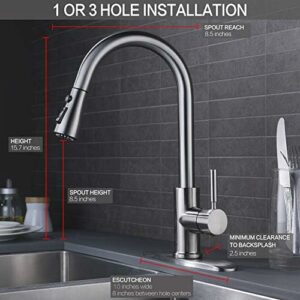 Single Handle High Arc Pull Out Brushed Nickel Kitchen Faucet Single Handle High Arc Pull Out Brushed Nickel Kitchen Faucet