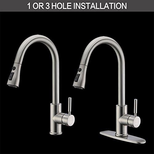 Single Handle High Arc Pull Out Brushed Nickel Kitchen Faucet Single Handle High Arc Pull Out Brushed Nickel Kitchen Faucet