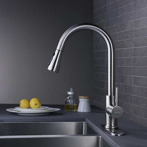 Single Handle High Arc Pull Out Brushed Nickel Kitchen Faucet Single Handle High Arc Pull Out Brushed Nickel Kitchen Faucet