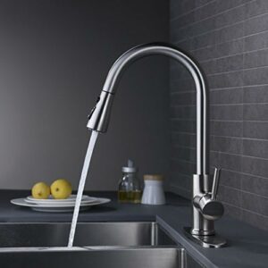 Single Handle High Arc Pull Out Brushed Nickel Kitchen Faucet Single Handle High Arc Pull Out Brushed Nickel Kitchen Faucet