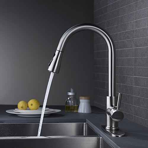 Single Handle High Arc Pull Out Brushed Nickel Kitchen Faucet Single Handle High Arc Pull Out Brushed Nickel Kitchen Faucet