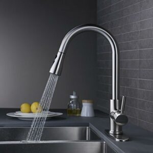 Single Handle High Arc Pull Out Brushed Nickel Kitchen Faucet Single Handle High Arc Pull Out Brushed Nickel Kitchen Faucet