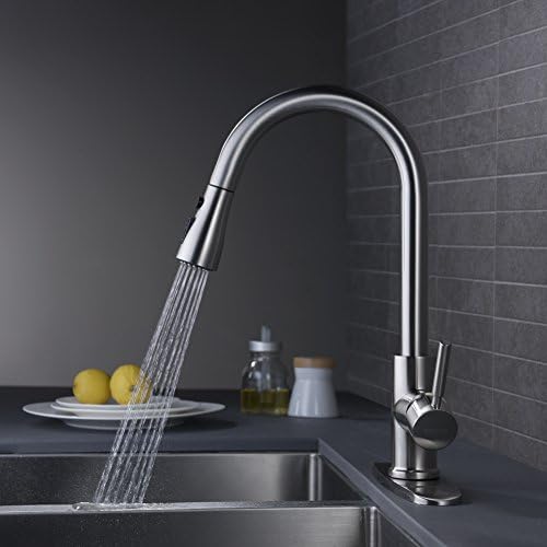 Single Handle High Arc Pull Out Brushed Nickel Kitchen Faucet Single Handle High Arc Pull Out Brushed Nickel Kitchen Faucet
