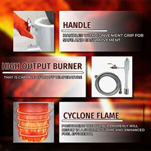 6KG Propane Smelting Furnace Kit – Tongs & Gloves – Ingot Mold for Gold Silver Copper Brass Bronze Aluminum Metal Casting
