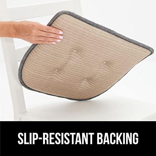 Gorilla Grip Tufted Memory Foam Chair Cushions – Set of 6 in Navy