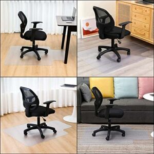 Heavy Duty Chair Mat for Carpeted Floor with Lip for Home & Office 45″ X 53″ – Premium Polycarbonate Studded – Transparent
