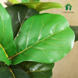 Artificial Fiddle Leaf Fig Tree 50″ Fake Ficus Lyrata Plant with 56 Leaves