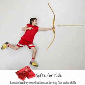 Wooden Bow and Arrow Set – 40″ Handmade Wooden Bow and Arrow Cosplay Costume Prop