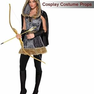 Wooden Bow and Arrow Set – 40″ Handmade Wooden Bow and Arrow Cosplay Costume Prop
