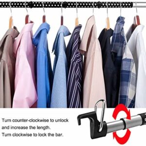 Beinhome Rubber Car Clothes Hanger Bar – Expandable up to 63″ – Heavy Duty Car Clothes Rack