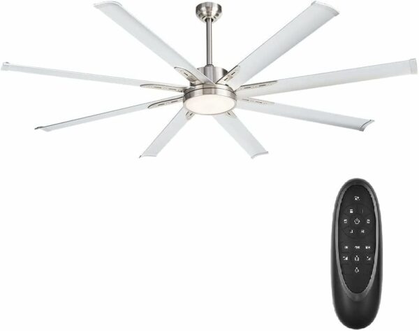 BiGizmos 72″ Industrial DC Motor Ceiling Fan with LED Light