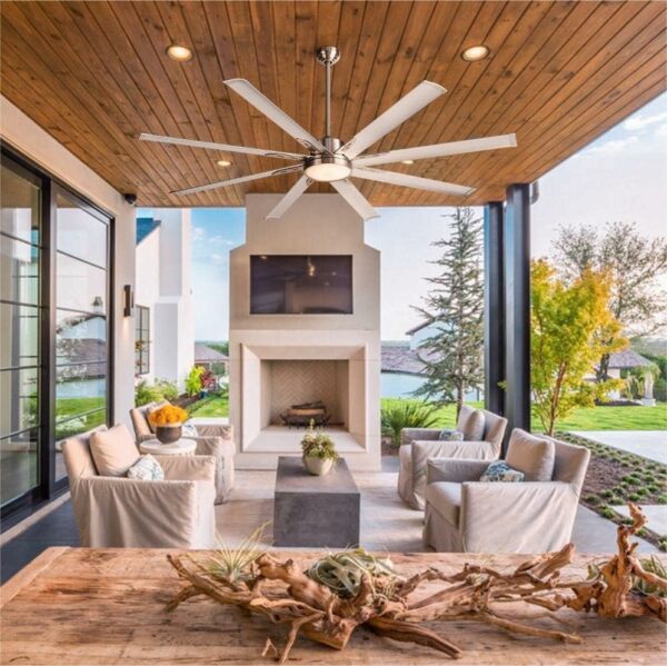 BiGizmos 72″ Industrial DC Motor Ceiling Fan with LED Light
