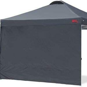 MASTERCANOPY Durable EZ Pop-up Canopy Tent with 1 Sidewall (10’x10′, Dark Gray)