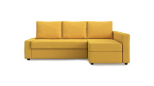 MASTERS OF COVERS Snug Fit Friheten Slipcover for The IKEA Friheten with Chaise Corner Cover – Sofa Bed Cover (Yellow)