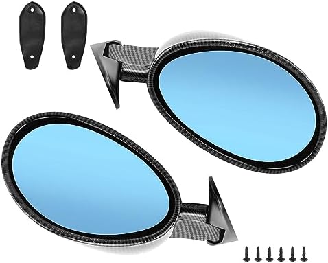 Right Car Classic Retro Door Wing Side Mirror Rearview Vintage Matte Carbon Fiber Look Right Car Classic Retro Door Wing Side Mirror Rearview Vintage Matte Carbon Fiber Look