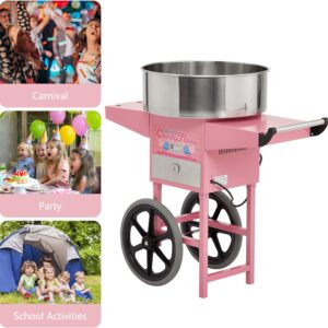 Pink Electric Cotton Candy Machine with Cart – 20″ Stainless Steel Bowl Pink Electric Cotton Candy Machine with Cart – 20″ Stainless Steel Bowl