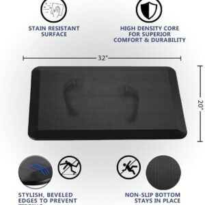 ComfiLife Anti Fatigue Floor Mat – 3/4 Inch Thick Perfect Kitchen Mats for Floor – 20″ x 32″ Black