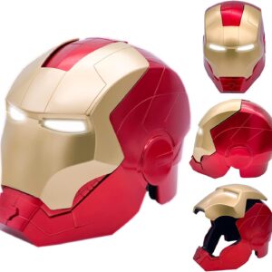 Open/Close Wearable Helmet with Eyes Glowing for Kids and Teens Mask Costume and Role-Play Dress Up, Ideal for Birthdays, Christmas, Halloween (Child Size) Open/Close Wearable Helmet with Eyes Glowing for Kids and Teens Mask Costume and Role-Play Dress Up, Ideal for Birthdays, Christmas, Halloween (Child Size)
