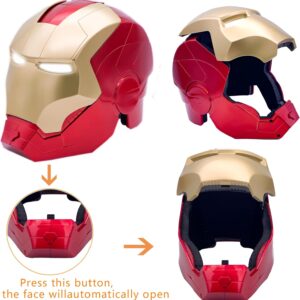 Open/Close Wearable Helmet with Eyes Glowing for Kids and Teens Mask Costume and Role-Play Dress Up, Ideal for Birthdays, Christmas, Halloween (Child Size)