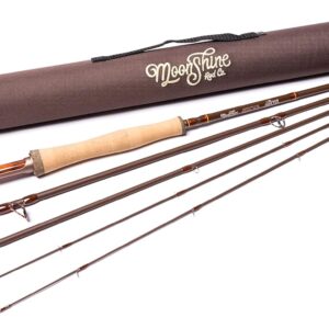 Moonshine Rod Co. Fly Fishing Rod with Carrying Case and Extra Rod Tip Section | Slow-Medium-Fast Action Moonshine Rod Co. Fly Fishing Rod with Carrying Case and Extra Rod Tip Section | Slow-Medium-Fast Action